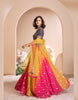 Multicolor Designer Embroidered Jacquard Silk Wedding Lehenga-Saira's Boutique