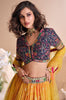 Multicolor Designer Embroidered Jacquard Silk Wedding Lehenga-Saira's Boutique