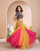Multicolor Designer Embroidered Jacquard Silk Wedding Lehenga-Saira's Boutique