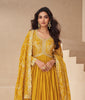 Mustard Designer Embroidered Chinon Silk Party Wear Anarkali Suit-Saira's Boutique