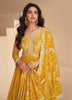 Mustard Designer Embroidered Chinon Silk Party Wear Anarkali Suit-Saira's Boutique