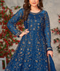 Navy Blue Designer Heavy Embroidered Net Party Wear Anarkali Gown-Saira's Boutique