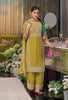 Olive Designer Embroidered Chinon Silk Party Wear Palazzo Suit-Saira's Boutique