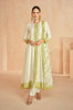 Olive Green & Off White Designer Embroidered Premium Silk Salwar Suit-Saira's Boutique