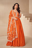 Orange Designer Embroidered Chinon Silk Party Wear Anarkali Suit-Saira's Boutique