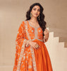 Orange Designer Embroidered Chinon Silk Party Wear Anarkali Suit-Saira's Boutique