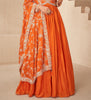 Orange Designer Embroidered Chinon Silk Party Wear Anarkali Suit-Saira's Boutique