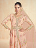 Pastel Peach Designer Embroidered Premium Silk Anarkali Suit-Saira's Boutique