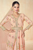 Pastel Peach Designer Embroidered Premium Silk Anarkali Suit-Saira's Boutique