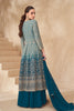 Peacock Blue Designer Embroidered Wedding Sharara Suit-Saira's Boutique