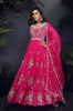 Pink Designer Embroidered Chinon Silk Party Wear Anarkali Suit-Saira's Boutique