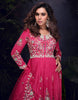 Pink Designer Embroidered Chinon Silk Party Wear Anarkali Suit-Saira's Boutique