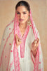 Pink & Off White Designer Embroidered Premium Silk Salwar Suit-Saira's Boutique