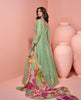 Pista Green Designer Embroidered Pure Jacquard Silk Anarkali Suit-Saira's Boutique