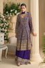 Purple Designer Embroidered Pure Georgette Wedding Palazzo Suit-Saira's Boutique