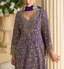 Purple Designer Embroidered Pure Georgette Wedding Palazzo Suit-Saira's Boutique