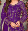 Purple Designer Heavy Embroidered Net Party Wear Anarkali Gown-Saira's Boutique