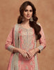 Salmon Pink Designer Embroidered Fancy Silk Party Wear Suit-Saira's Boutique