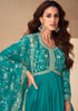 Sea Green Designer Embroidered Chinon Silk Party Wear Anarkali Suit-Saira's Boutique