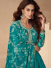 Sea Green Designer Embroidered Chinon Silk Party Wear Anarkali Suit-Saira's Boutique