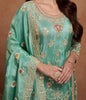 Sea Green Designer Embroidered Fancy Silk Party Wear Suit-Saira's Boutique