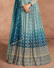 Shaded Blue Designer Heavy Embroidered Pure Georgette Wedding Anarkali Gown-Saira's Boutique