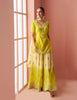 Shaded Citrus Yellow Designer Embroidered Chinon Silk Sharara Suit-Saira's Boutique