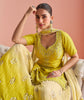 Shaded Citrus Yellow Designer Embroidered Chinon Silk Sharara Suit-Saira's Boutique