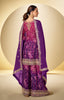 Shaded Magenta Purple Designer Embroidered Chinon Silk Sharara Suit-Saira's Boutique