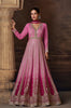 Shaded Pink Designer Heavy Embroidered Pure Georgette Wedding Anarkali Gown-Saira's Boutique