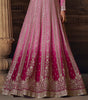 Shaded Pink Designer Heavy Embroidered Pure Georgette Wedding Anarkali Gown-Saira's Boutique
