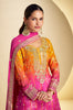 Shaded Pink Yellow Designer Embroidered Chinon Silk Sharara Suit-Saira's Boutique