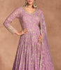 Shaded Purple Designer Heavy Embroidered Pure Georgette Wedding Anarkali Gown-Saira's Boutique