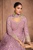 Shaded Purple Designer Heavy Embroidered Pure Georgette Wedding Anarkali Gown-Saira's Boutique