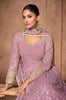 Shaded Purple Designer Heavy Embroidered Pure Georgette Wedding Anarkali Gown-Saira's Boutique