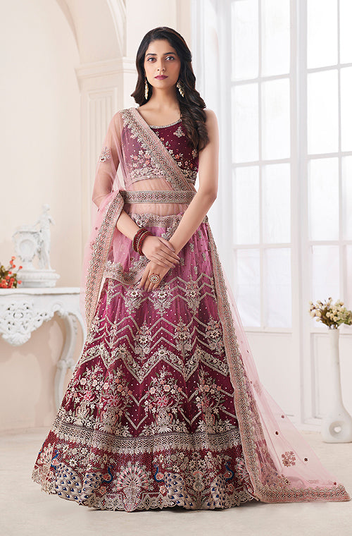 Soft Banarasi Pure Silk Indian Lehenga With Copper Zari Weaving Wine Color  Wedding Lehenga/bridal Lengha/party Wear Dress/bridemade Lehenga - Etsy  Finland
