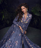 Slate Blue Designer Embroidered Chinon Silk Party Wear Anarkali Suit-Saira's Boutique