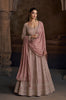 Taupe Pink Designer Heavy Embroidered Pure Georgette Wedding Anarkali Gown-Saira's Boutique