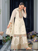 White Designer Embroidered Chinon Silk Party Wear Palazzo Suit-Saira's Boutique