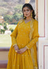 Yellow Designer Embroidered Faux Georgette Wedding Anarkali Suit-Saira's Boutique