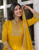 Yellow Designer Embroidered Haldi Outfits Anarkali Suit-Saira's Boutique