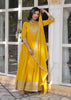 Yellow Designer Embroidered Haldi Outfits Anarkali Suit-Saira's Boutique