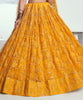 Yellow Designer Embroidered Net Wedding Lehenga-Saira's Boutique