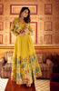 Yellow Designer Embroidered Party Wear Jacket Style Chinon Lehenga-Saira's Boutique