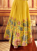 Yellow Designer Embroidered Party Wear Jacket Style Chinon Lehenga-Saira's Boutique