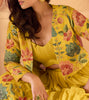 Yellow Designer Embroidered Party Wear Jacket Style Chinon Lehenga-Saira's Boutique