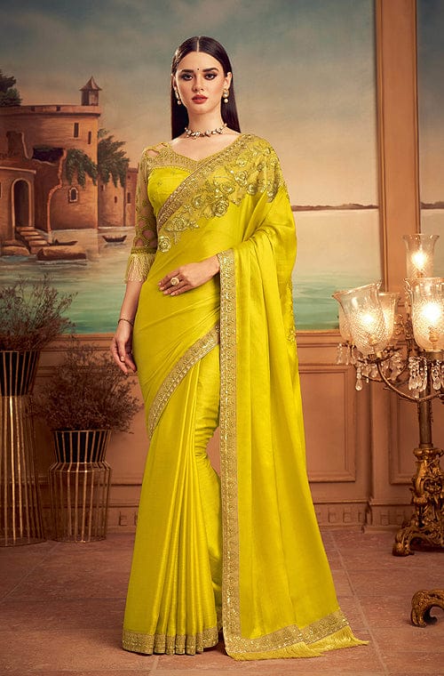 Yellow Colour Mahotsav Adveka New Designer Fancy Party Wear Saree  Collection 41103 - The Ethnic World