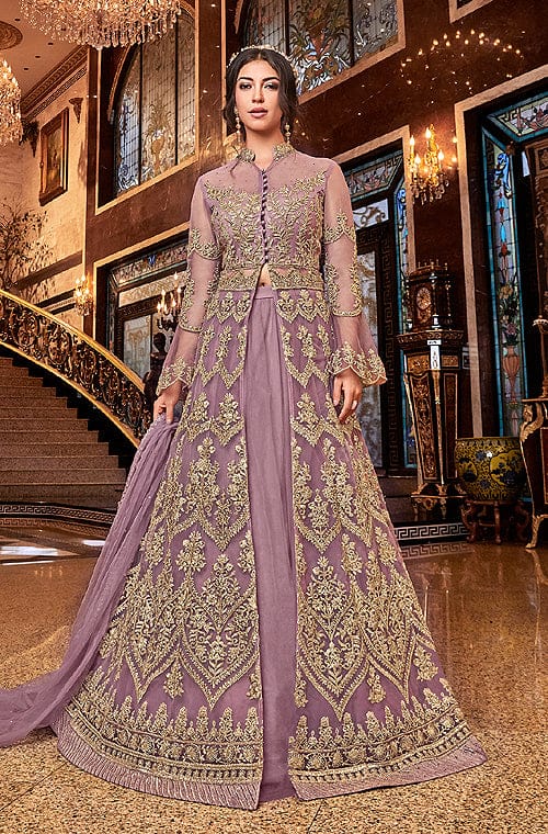 Buy Blue Silk Anarkali Dress - 2018 Online – Vasansi Jaipur