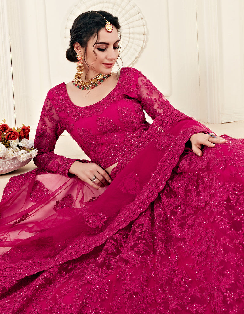Wedding Wear Designer Pink Bridal Lehenga at Rs 3500, Umarwada, Surat